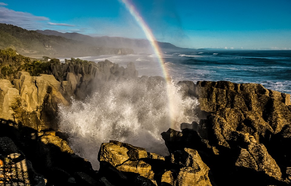 Punakaiki Pancake Rocks and Blowhole credit Charles Brunning